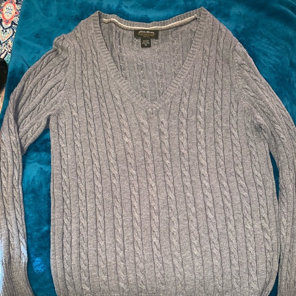 Eddie Bauer Sweaters - Eddie Bauer XL  Tall Gray Sweater